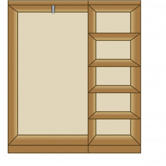 Three-door wardrobe (1100) (without mezzanine) MAXI-FURNITURE Milky oak (11279)