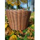 Brown basket, woodshed with handmade artificial rattan handles 20 l