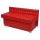 Sovalle Glasgow bench with drawer, red eco-leather 0128-08