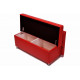 Sovalle Glasgow bench with drawer, red eco-leather 0128-08