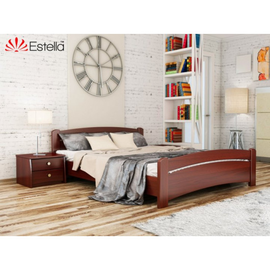 Double bed Venice Estella 140x190 104 - mahogany Masiv 2L25