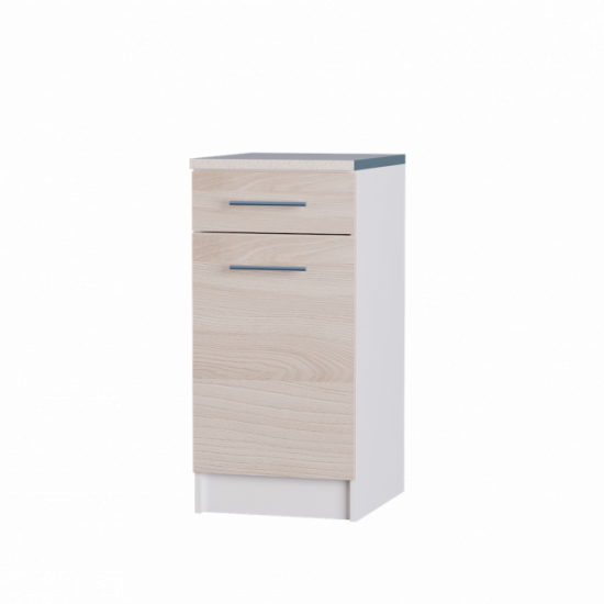 Kitchen module Eco Bottom drawer 400 with tabletop Ash Shimo Light 40x46x85 cm