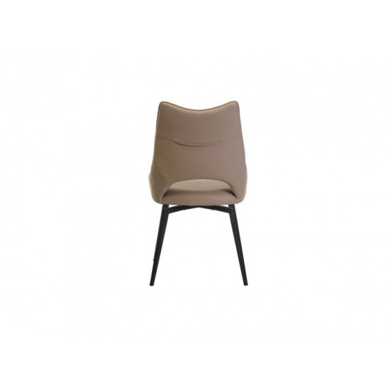 Chair R-50 /920*520*640 metal black/leatherette cocoa Vetro Furniture