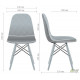 Dining chair Lorenzo 840*440*530 Wood/Textile, color beech/lilac AMF