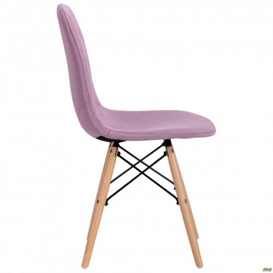 Dining chair Lorenzo 840*440*530 Wood/Textile, color beech/lilac AMF