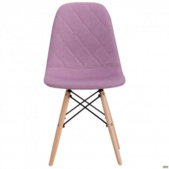 Dining chair Lorenzo 840*440*530 Wood/Textile, color beech/lilac AMF