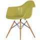 Armchair Tower Wood 620*620*800 Wood/plastic, color Green Group SDM