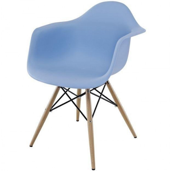 Armchair Tower Wood 620*620*800 Wood/plastic, color Blue Group SDM