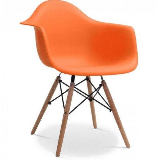 Armchair Tower Wood 620*620*800 Wood/plastic, color Orange/Beech Group SDM