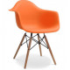 Armchair Tower Wood 620*620*800 Wood/plastic, color Orange/Beech Group SDM