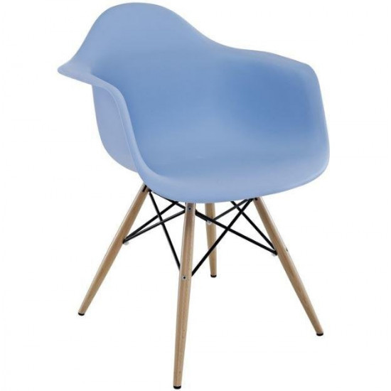 Armchair Tower Wood 620*620*800 Wood/plastic, color Blue Group SDM