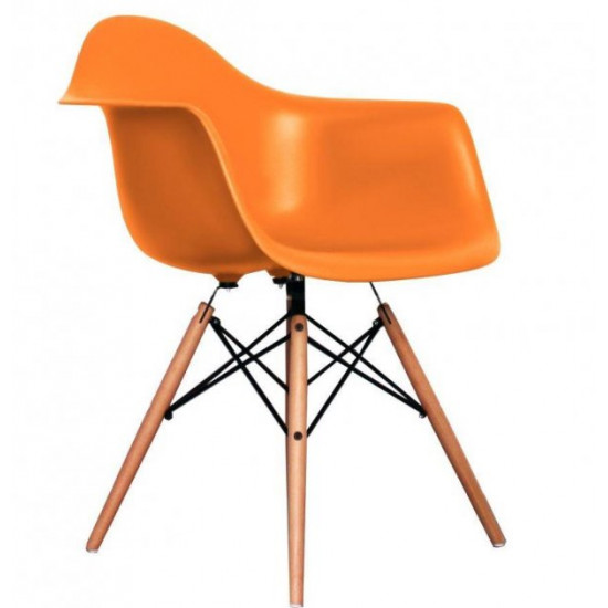 Armchair Tower Wood 620*620*800 Wood/plastic, color Orange/Beech Group SDM