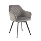 Chair R-63 /1040*700*450 black metal/fabric corduroy gray Wind Furniture