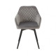 Chair R-63 /1040*700*450 black metal/fabric corduroy gray Wind Furniture