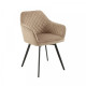 Chair R-63 /1040*700*450 black metal/fabric corduroy cappuccino Vetro Furniture