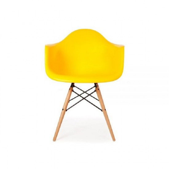 Armchair Tower Wood 620*620*800 Wood/plastic, color Yellow Group SDM