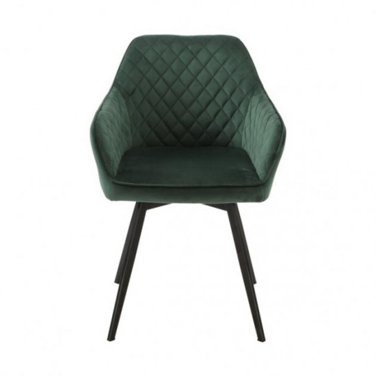 Chair R-63 /1040*700*450 black metal/emerald corduroy fabric Wind Furniture