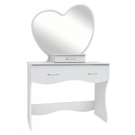 Dressing table Cinderella (plus) MAXI-FURNITURE White smooth (9141)