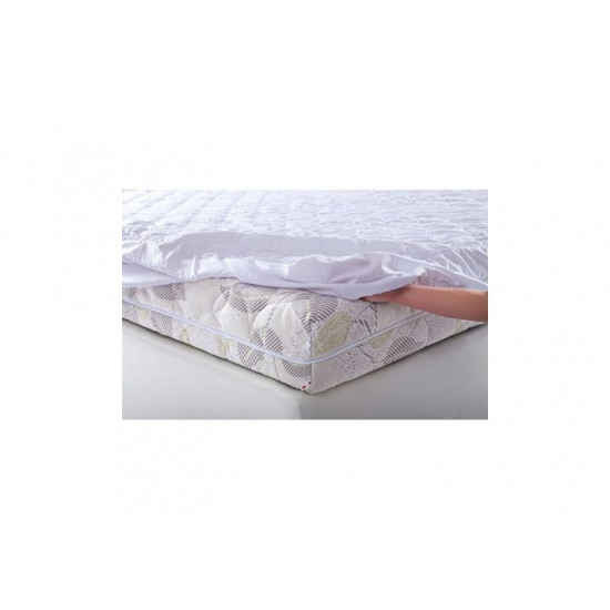 Matroluxe stretch mattress cover, white calico 30 cm 140x200