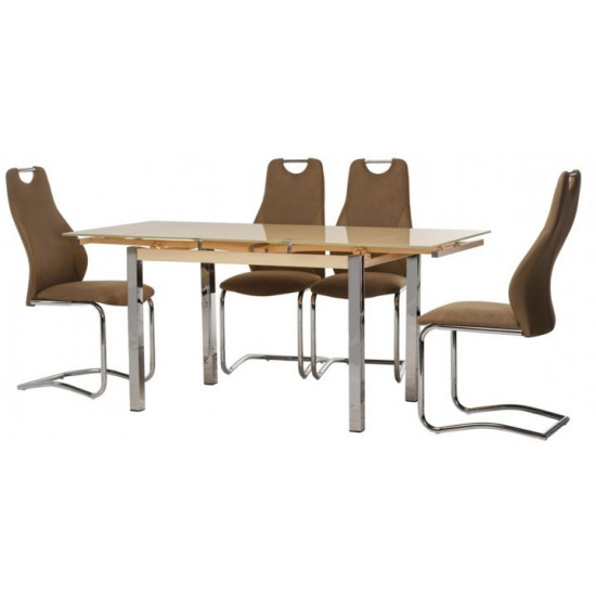 Dining table Vetro Mebel T-231 Cream (T-231- crem)