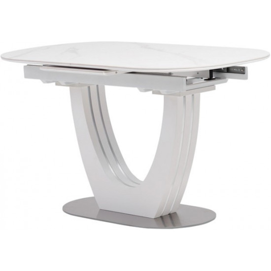 Dining table Vetro Mebel TML-866 White marble (TML-866-white-marble)