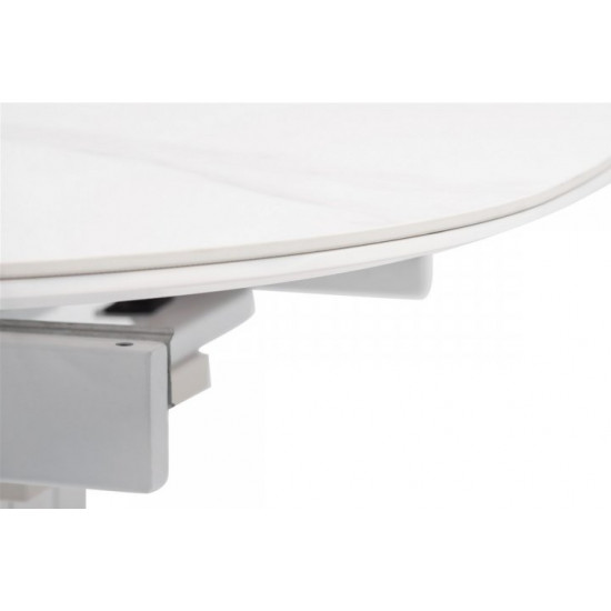 Dining table Vetro Mebel TML-866 White marble (TML-866-white-marble)