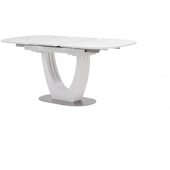 Dining table Vetro Mebel TML-866 White marble (TML-866-white-marble)