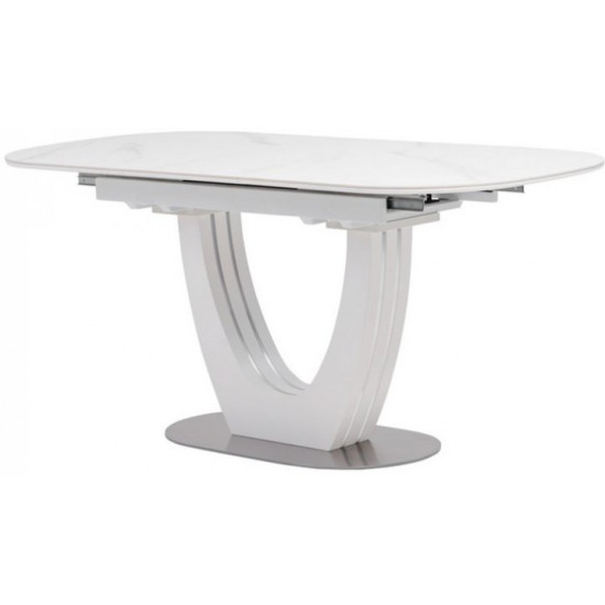 Dining table Vetro Mebel TML-866 White marble (TML-866-white-marble)