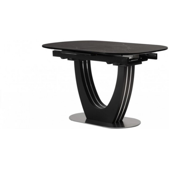 Dining table Vetro Mebel TML-866 Nero Markina (TML-866-nero-markina)