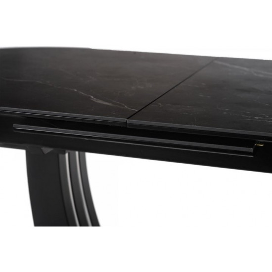 Dining table Vetro Mebel TML-866 Nero Markina (TML-866-nero-markina)