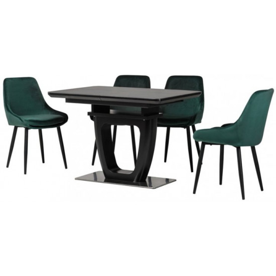 Dining table Vetro Mebel TML-860-1 Black onyx (TML-860-1-black-onyx)