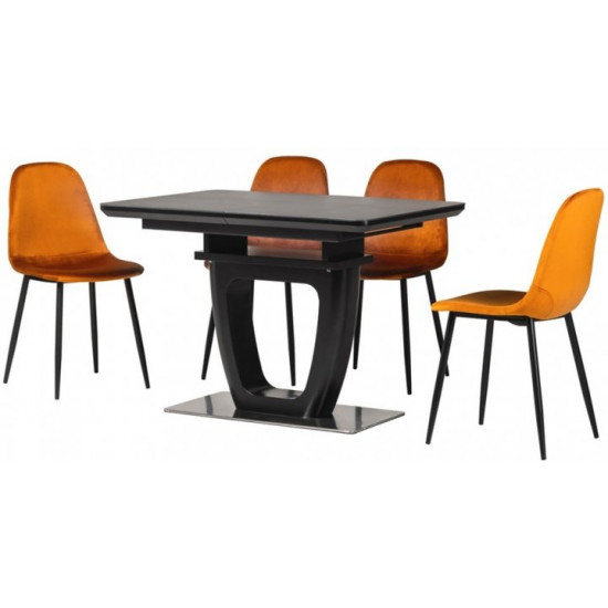 Dining table Vetro Mebel TML-860-1 Black onyx (TML-860-1-black-onyx)