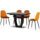 Dining table Vetro Mebel TML-860-1 Black onyx (TML-860-1-black-onyx)