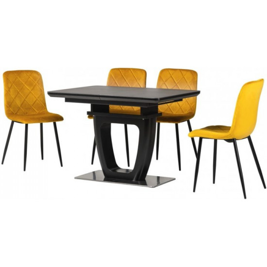 Dining table Vetro Mebel TML-860-1 Black onyx (TML-860-1-black-onyx)