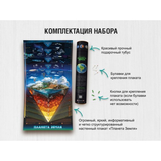 Smart poster “Planet Earth” (in Russian) (978-617-7966-09-7 - 117194)