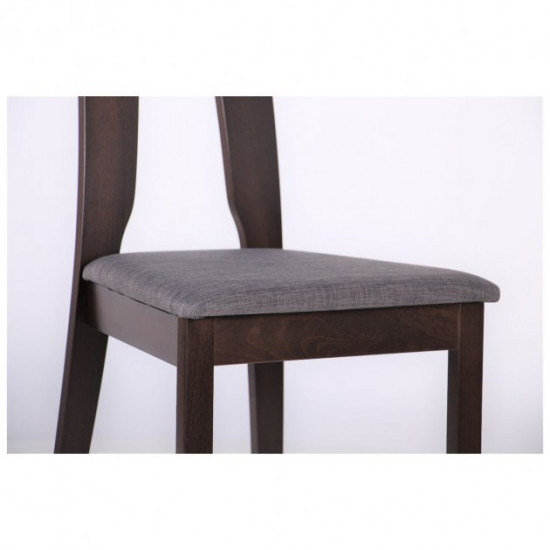 Dining chair AMF Portland dark walnut / graphite fabric color