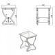 Kitchen stool with pads Kompanit T-3 alder