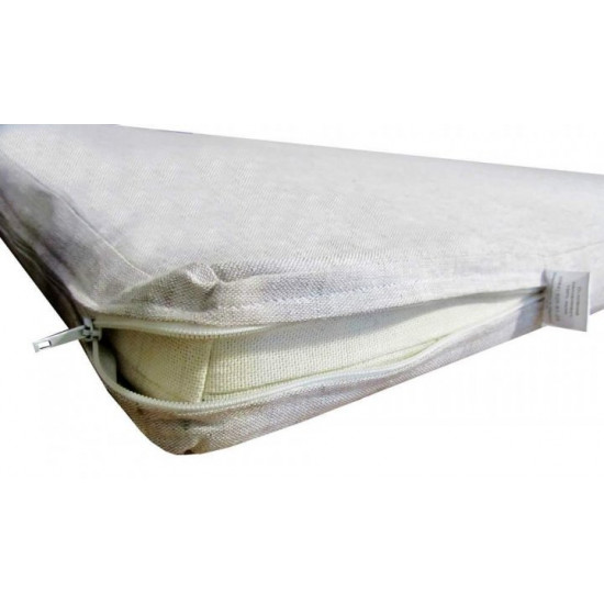 Winter/summer crib mattress 60x120x7 (linen fabric), gray