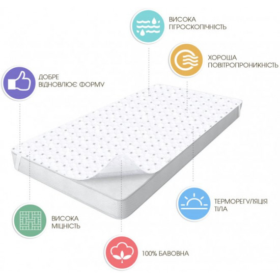 Quilted mattress cover Cosas 160x200 StarGrey (4822052055342)