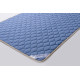 Merino wool mattress cover 120x200 Goodnight Store color Blue / White with blue stripes