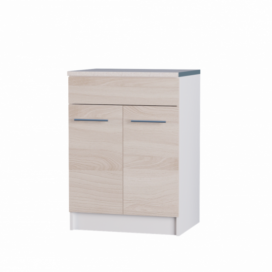 Kitchen Eco module Bottom sink 600 + worktop Omni Home Ash Shimo Light 60x46x85 cm