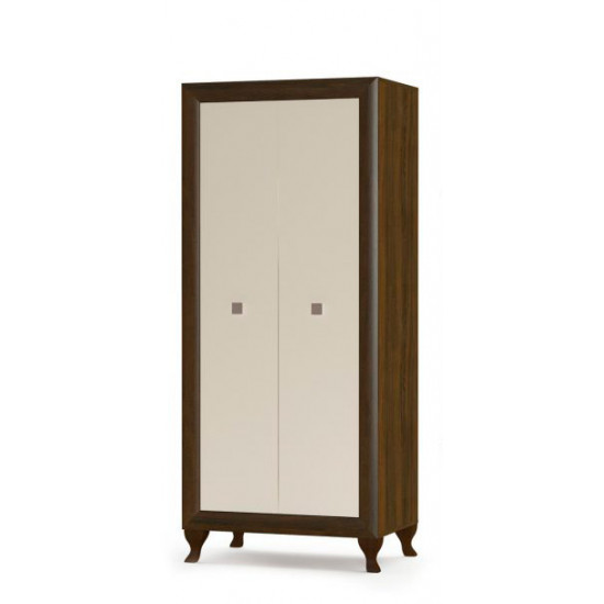 Wardrobe 2D Furniture-Service Parma Chocolate oak/cream gloss