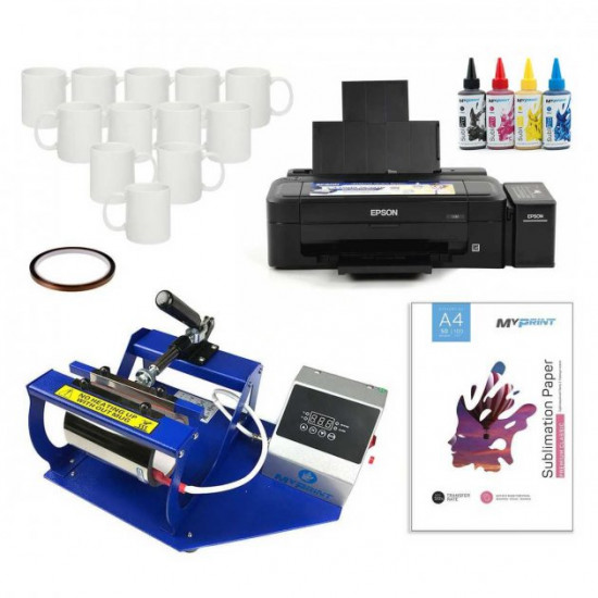 Equipment set for sublimation on mugs with heat press My Print MP160 + L132