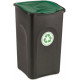 Сміттєвий бак Stefanplast Ecogreen Bin 50 л Чорний із зеленою кришкою (70651sp)