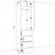 Hinged wardrobe FlashNika Hold 30 Nymphea alba + mountain alder