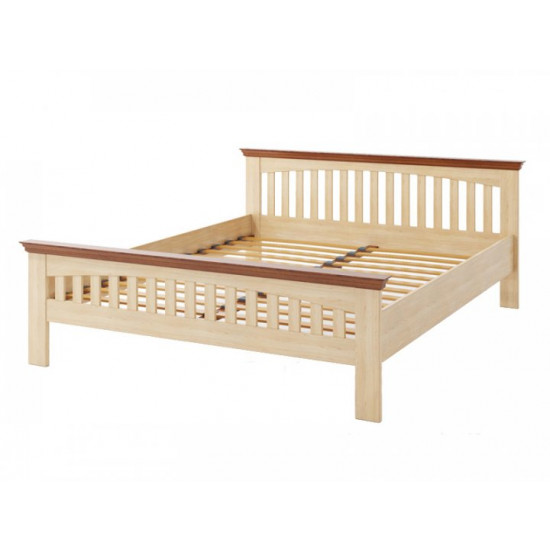 Camelia Lavender bed made of solid beech 120x200 natural wood