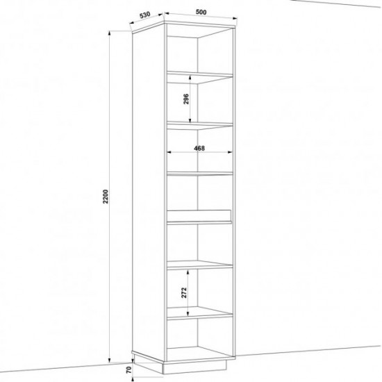 Hinged wardrobe FlashNika Hold 21 Nymphea alba + Sonoma truffle oak