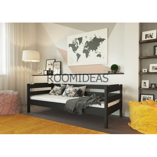 Bed Milena Solid Beech LION Wenge 90x190 cm