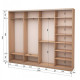 Four-door wardrobe ROKO 238.4x242x45 cm chipboard + Mirror Milky Oak (20200025161)