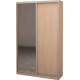 Two-door wardrobe Roko 120x242x45 cm chipboard + Mirror Milky Oak (20200025144)